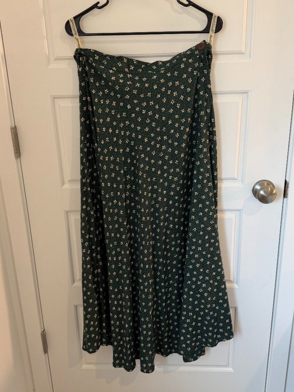 April Cornell Green Floral Maxi Skirt Women's M Cottagecore Boho